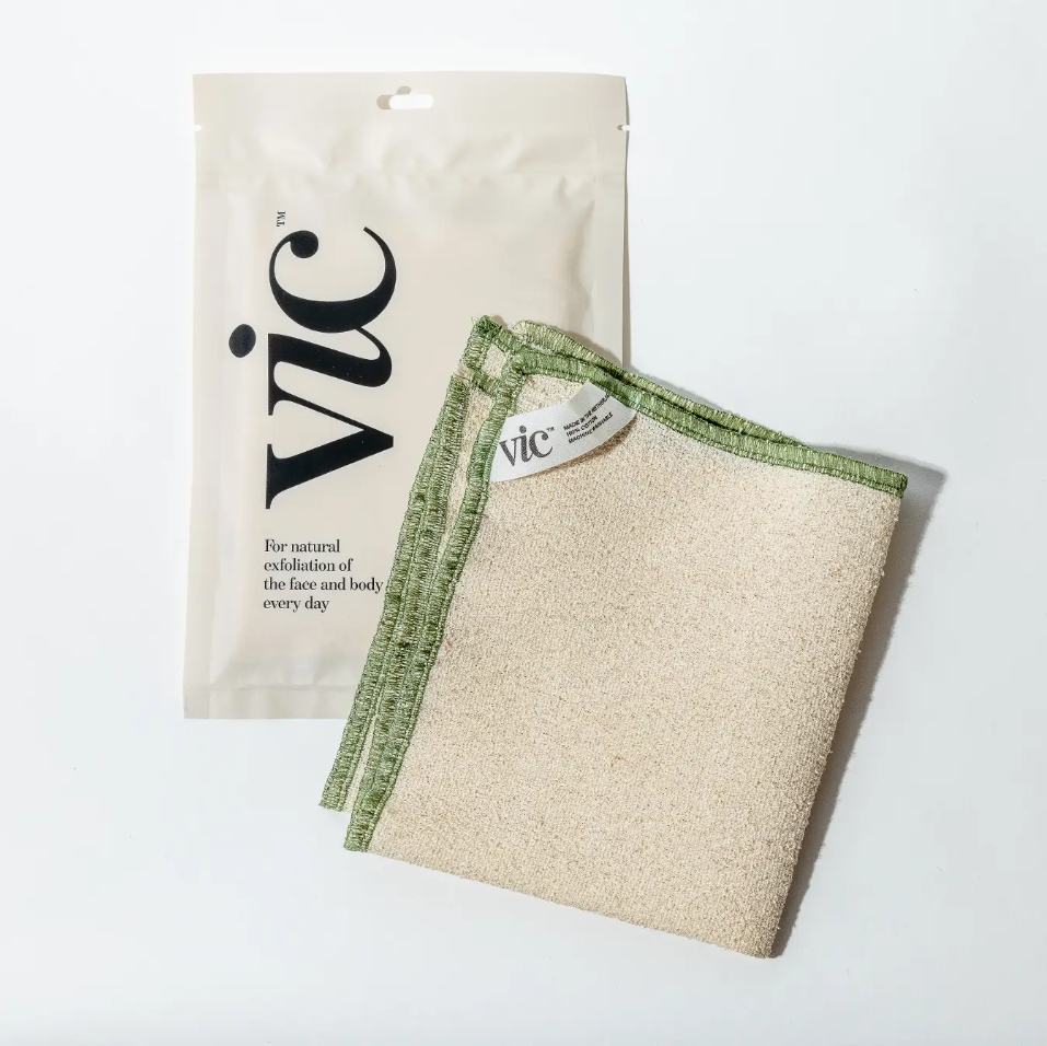 VIC Cloth - Exfoliating Face & Body Cloth, 100% Organic Cotton