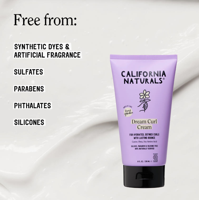 California Naturals Dream Curl Cream 8 FL.OZ. / 236 ML- Rose Garden