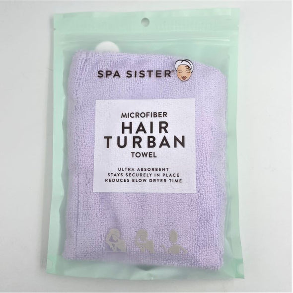 Spa Sister Microfiber Hair Turban Towel - Various Colors