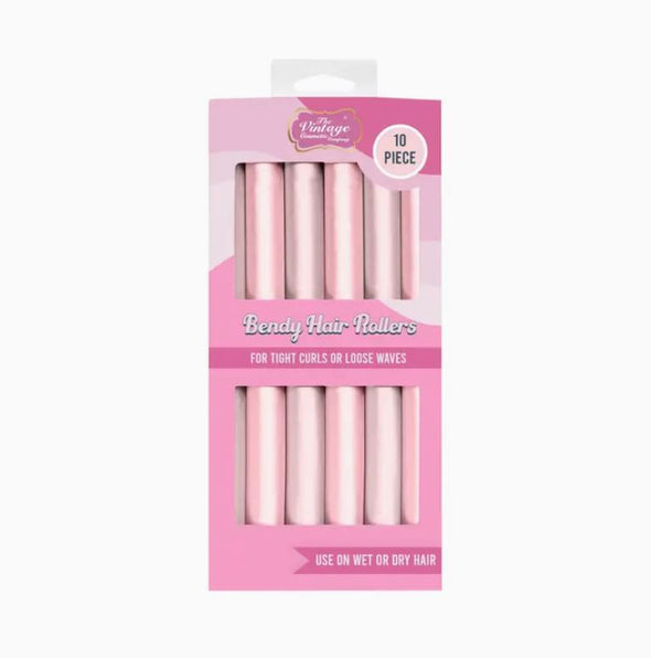 The Vintage Bendy Satin Hair Rollers 6 Piece