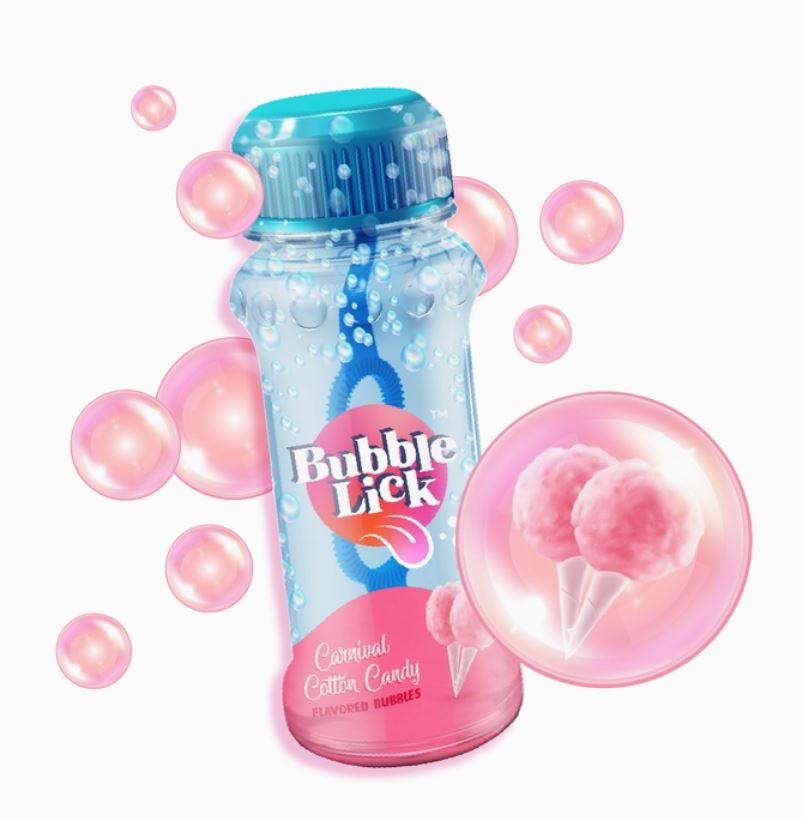 Toysmith BubbleLick Cotton Candy Flavored Bubbles 2.5fl oz 74ml