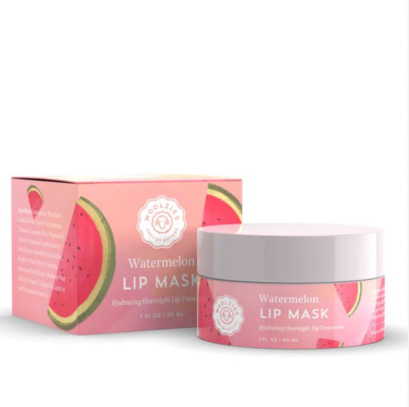 Woolzies Natural Hydrating Overnight Lip Mask 1oz 30ml - Watermelon