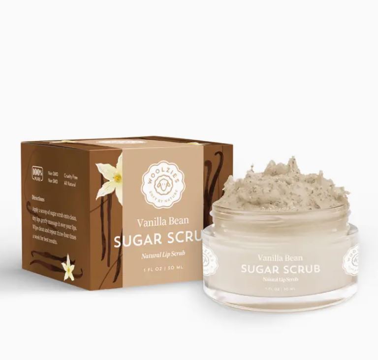 Woolzies Natural Lip Sugar Scrub 1oz 30ml