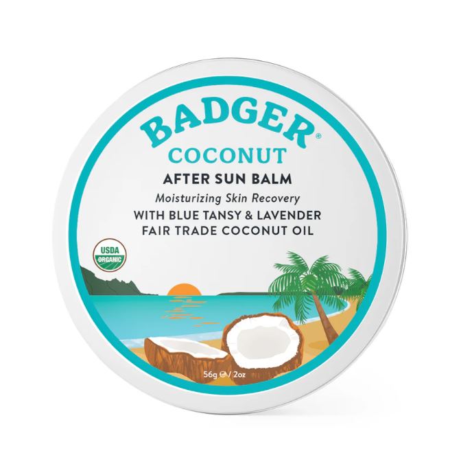 Badger Organic After Sun Balm 2oz 56g - Coconut, Blue Tansy & Lavender