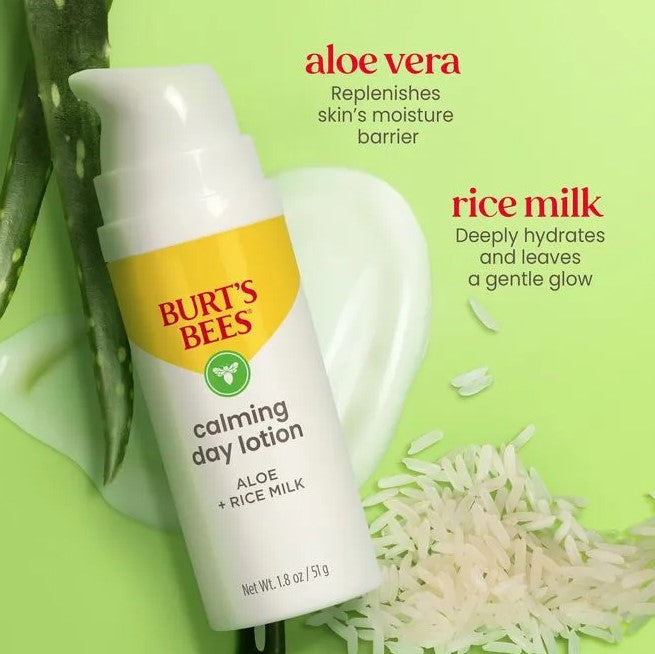 Burt's Bees Sensitive Calming Day Lotion with Aloe & Rice Milk 1.8oz 51g