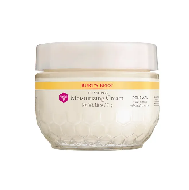anti aging firming moisturizer from burts bees formulated with natural retinol alternative bakuchiol nutrient rich botanicals