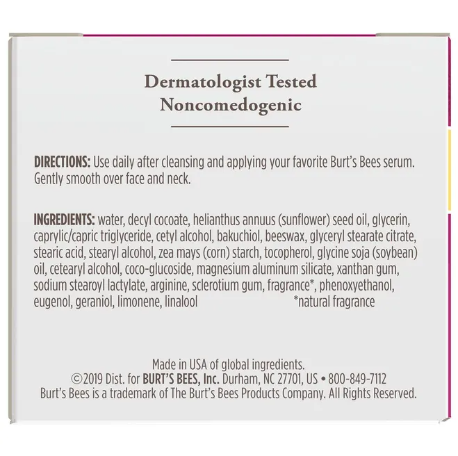 directions for use and ingredients list on box