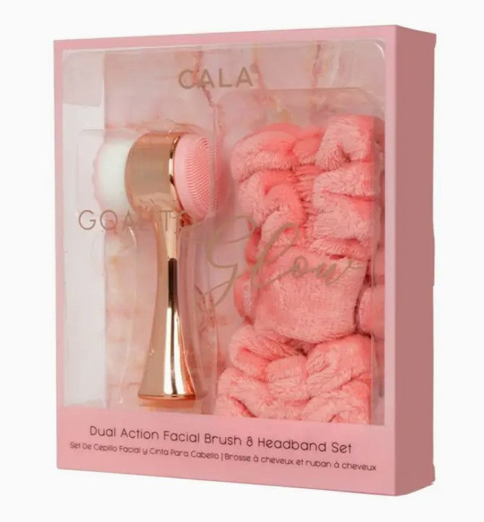 Cala Goal to Glow Facial Brush & Headband Set