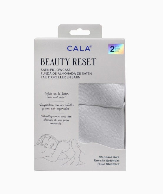 Cala Graphite Beauty Reset Satin Pillowcase - Pair of 2