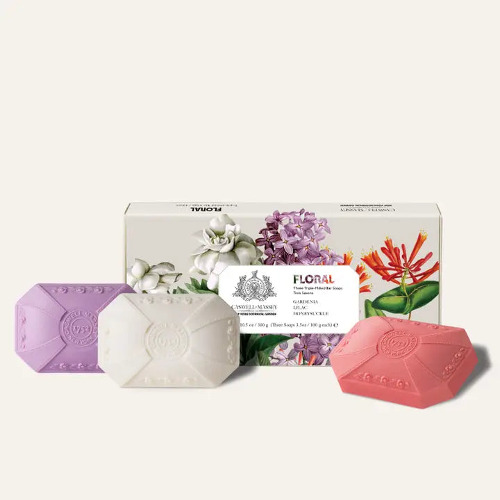 Caswell Massey Three Triple-Milled Soaps Gift Set - Floral