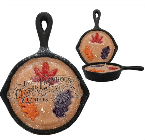 Classic Farmhouse Candles Cast Iron Pan Candle 8oz - Autumn Harvest