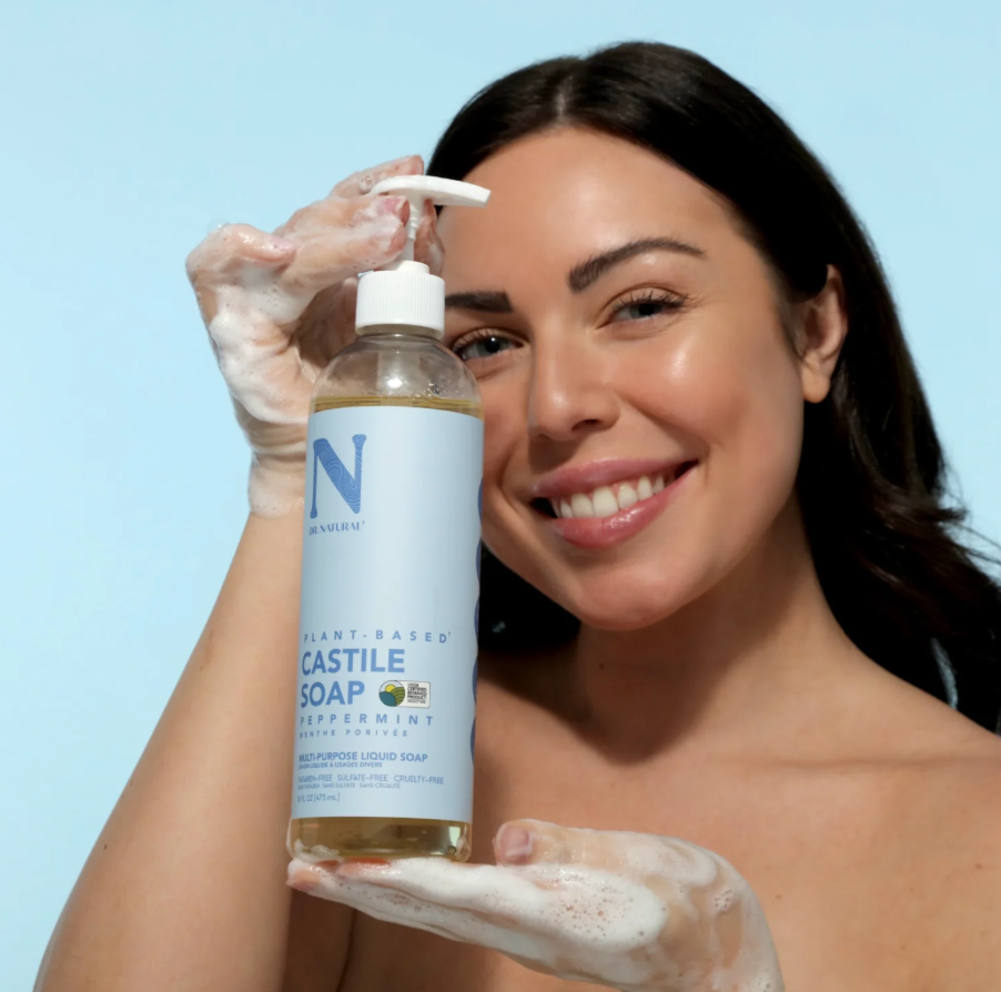 Dr. Natural Plant-Based Castile Soap Body + Face Wash 32oz