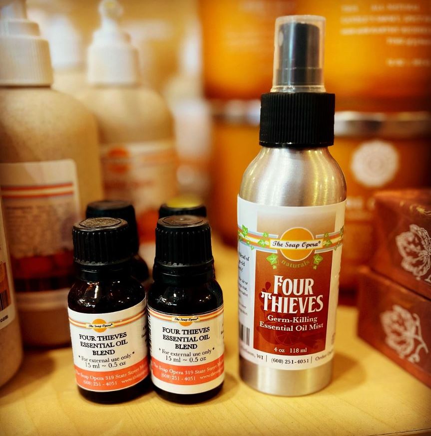 The Soap Opera Naturals Four Thieves Germ-Killing Essential Oil Mist 4oz 118ml