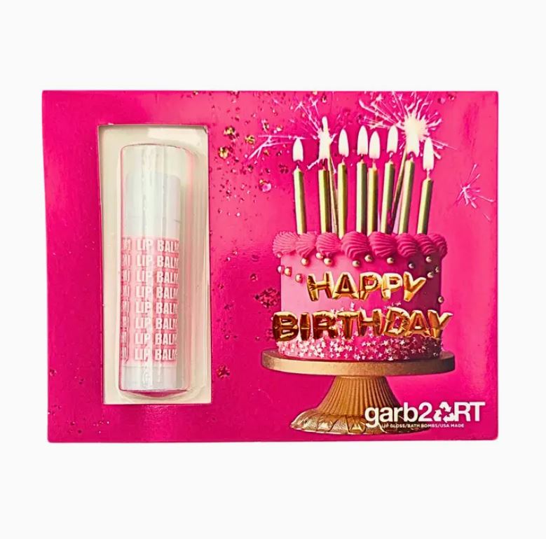 Garb2Art Happy Birthday Lip Balm with Card