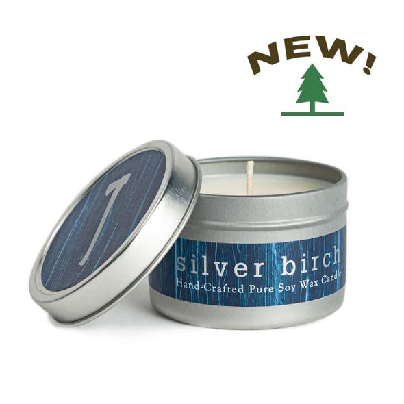 Kalastyle Travel Candle in Tin 4oz 113g - Silver Birch