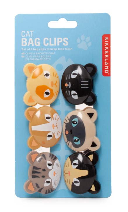 Kikkerland Cat Bag Clips