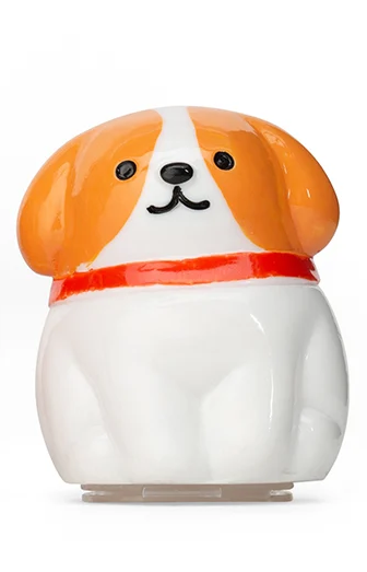 Orange dog shaped lip balm