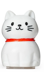 white cat shaped lip balm container