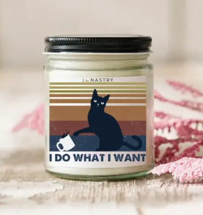 Lunastry I Do What I Want Cat Candle