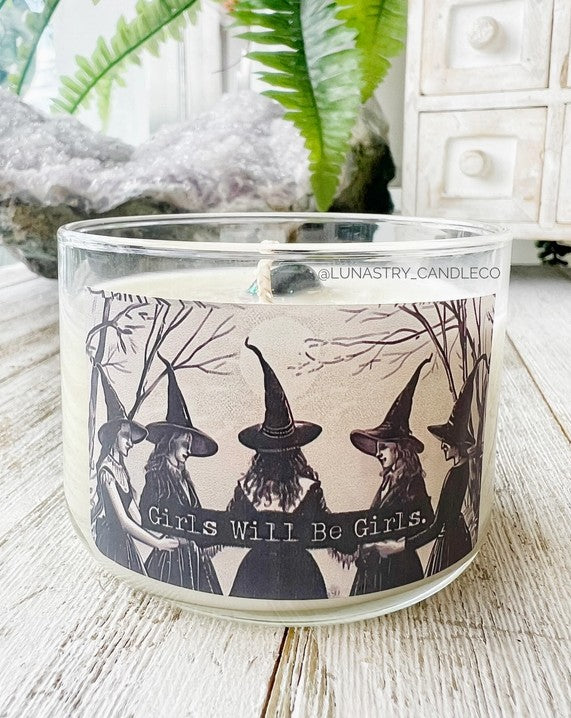Lunastry Girls Will Be Girls Witches 5oz Soy Candle