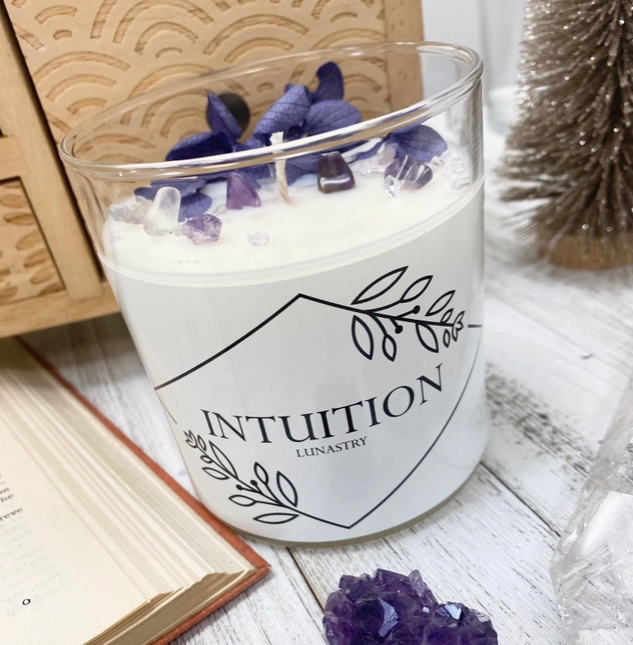 Lunastry Intuition Crystal Soy Wax Candle 11oz