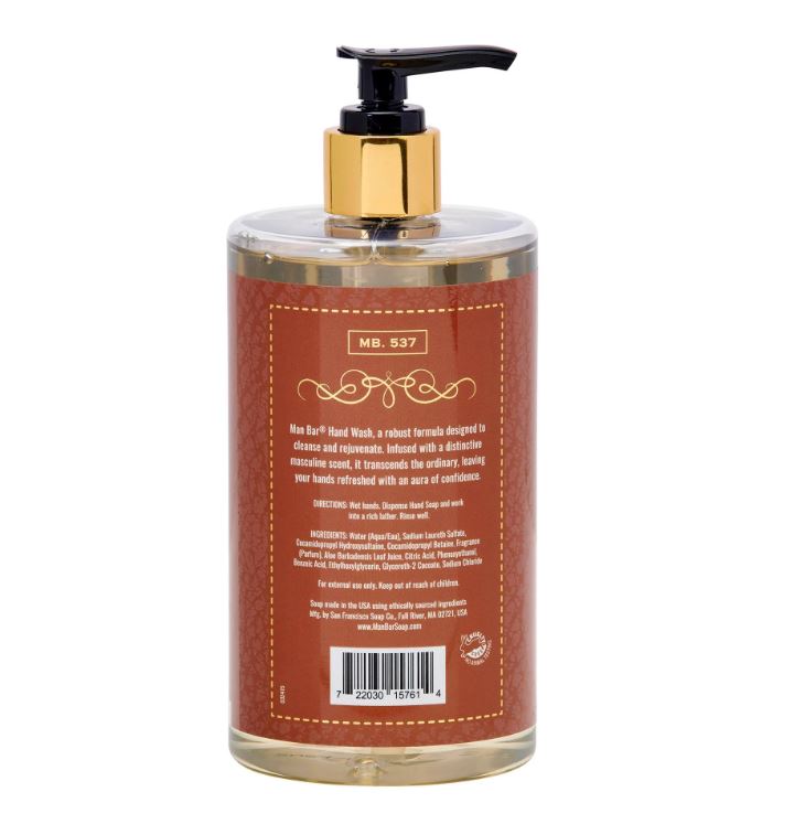 San Francisco Soap Company MAN BAR Hand Wash 16.5oz 488ml - Spiced Tobacco