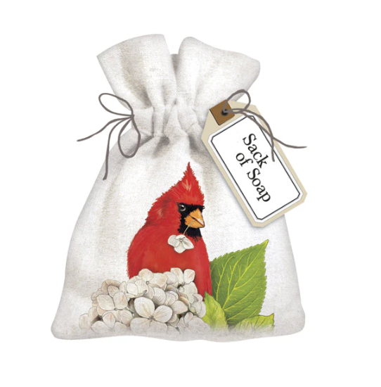 Mary Lake-Thompson Holiday Triple-Milled Soap in Sack 6oz 170g - Cardinal Hydrangea