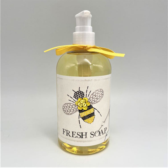 Mary Lake-Thompson Liquid Soap 12oz 340g - Bee Embroidery (Fresh Scent)