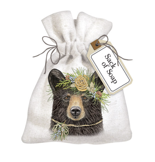 Mary Lake-Thompson Holiday Triple-Milled Soap in Sack 6oz 170g - Pine Bear