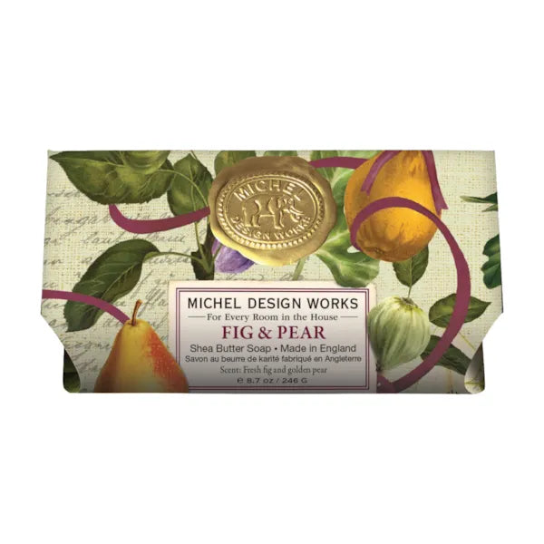 Michel Design Works Large Bath Soap Bar 8.7oz 246g - Fig & Pear