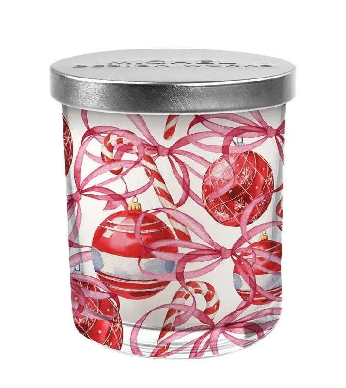 Michel Design Works - Peppermint Decorative Glass Candle - 7.4oz - 209g