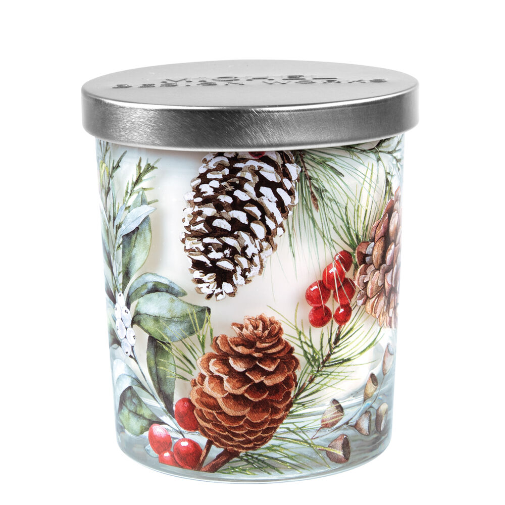 Michel Design Works Decorative Glass Candle 7.4oz - White Spruce