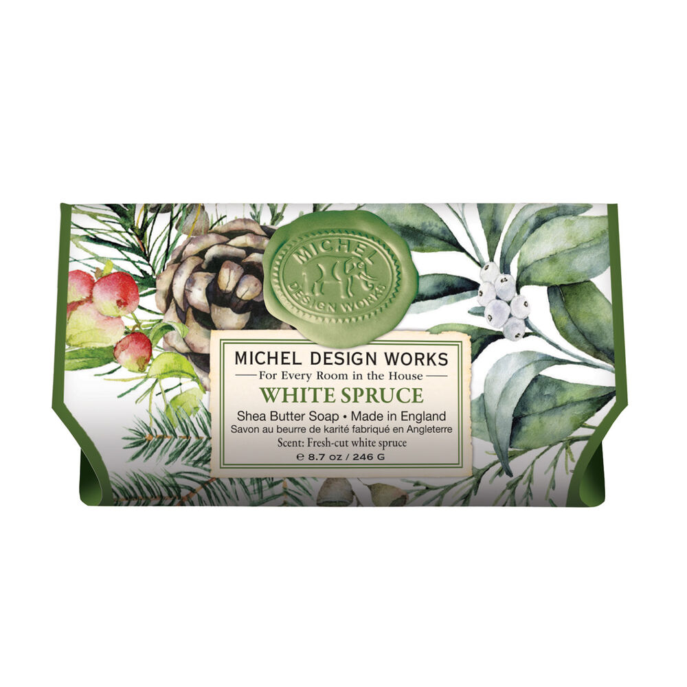 Michel Design Works Large Bath Soap Bar 8.7oz 246g - White Spruce