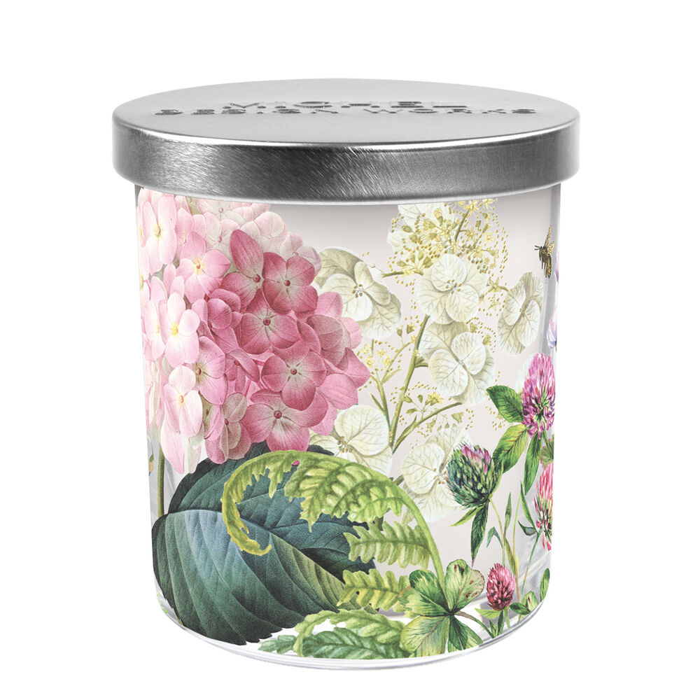Michel Design Works Decorative Glass Candle 7.4oz - Wild Hydrangea