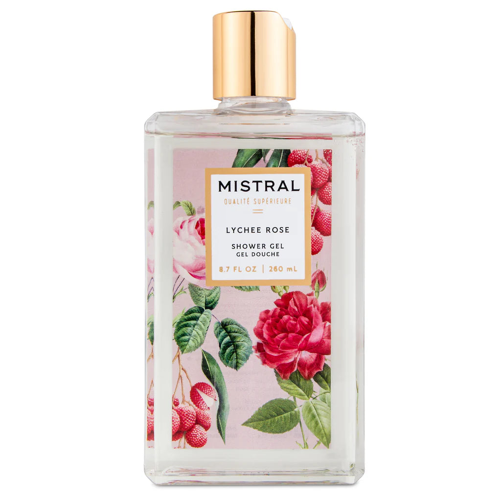 Mistral Shower Gel 8.7oz - Lychee Rose