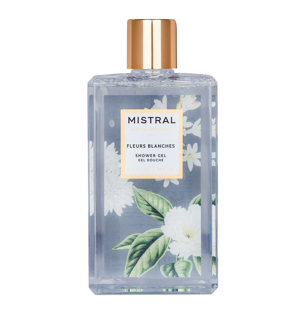 Mistral Shower Gel 8.7oz - Fleurs Blanches