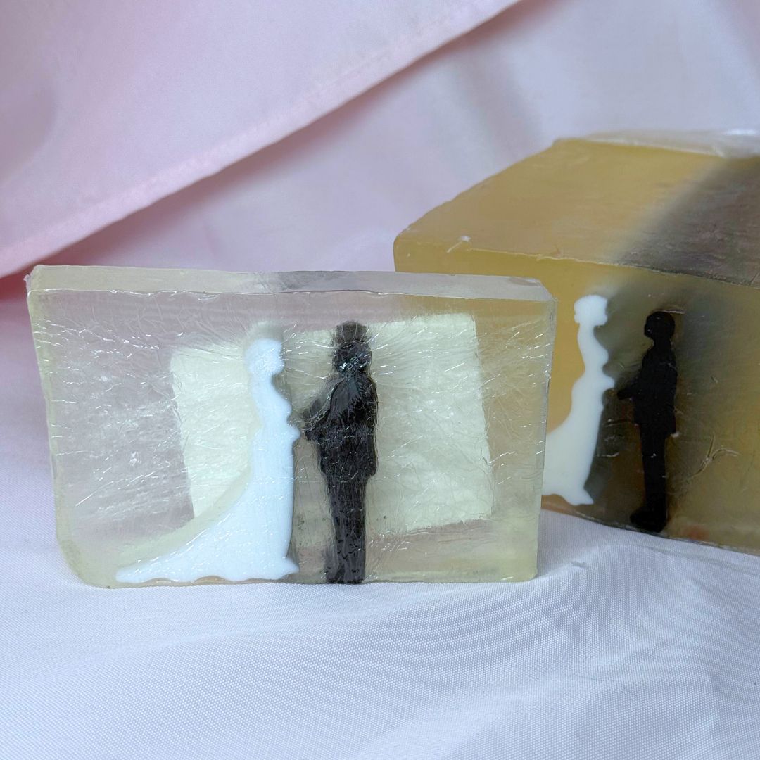 Matrimony bride groom decorative novelty bar soap wedding tie the knot gift bridesmaid bachelorette husband wife with soap loaf