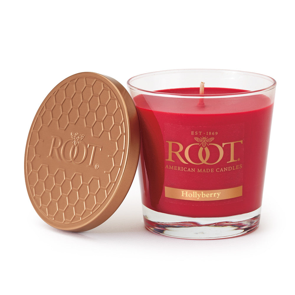 Root Candles Holiday Small Veriglass 6.3oz - Hollyberry