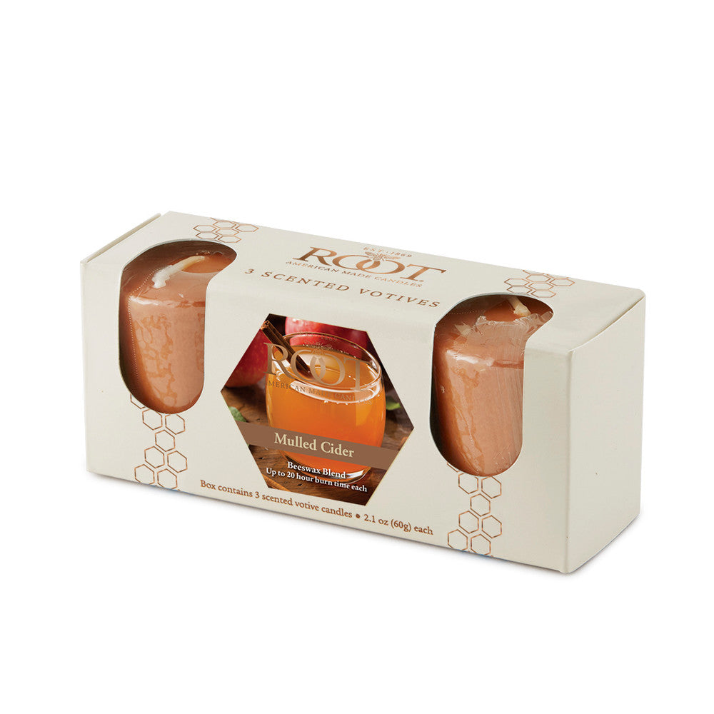 20 Hour Beeswax Blend Votive 3 Pack 2.1oz - Mulled Cider