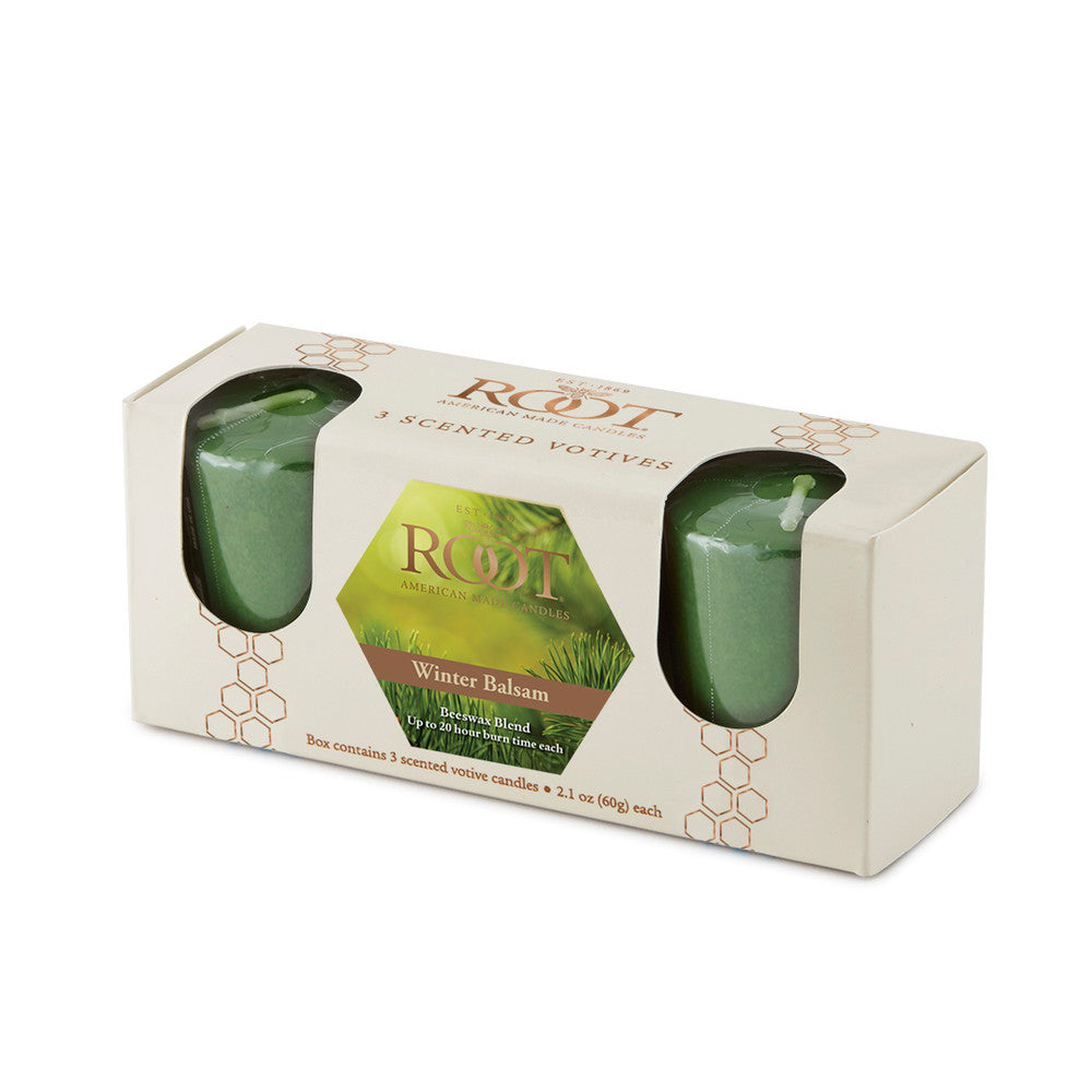 20 Hour Beeswax Blend Votive 3 Pack 2.1oz - Winter Balsam