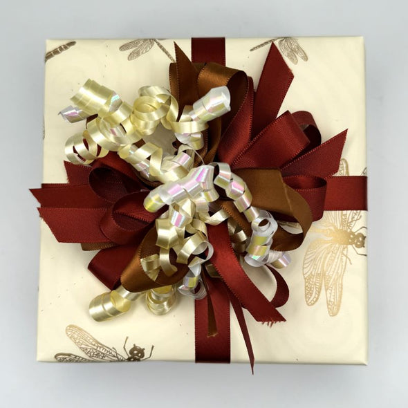 Gift Wrap - Gold Dragonfly