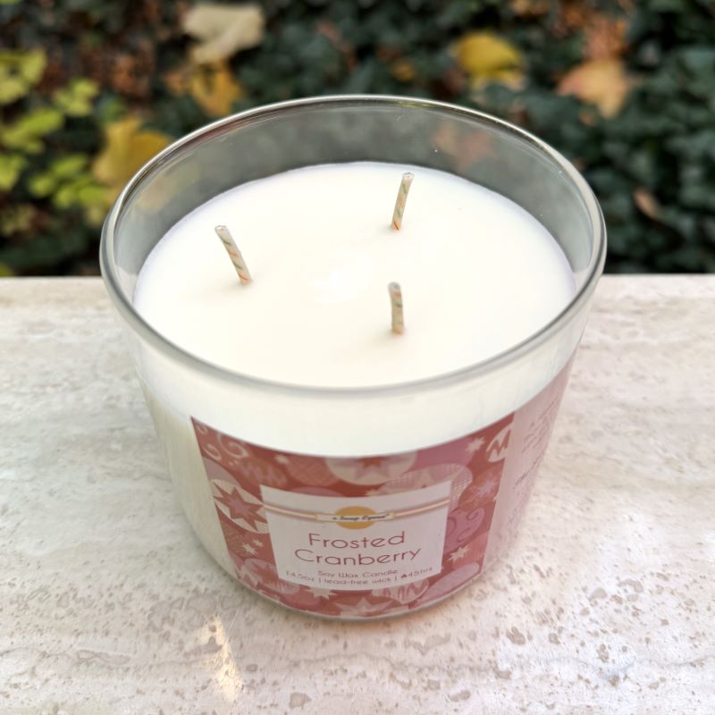 The Soap Opera Soy Wax Candle 14oz 411g - Frosted Cranberry