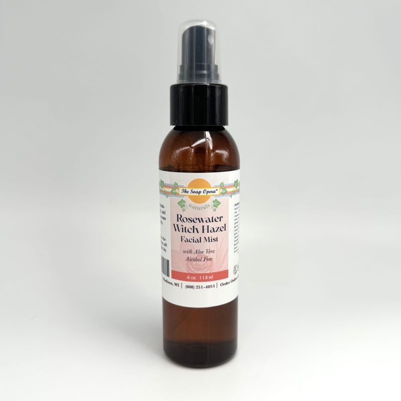 The Soap Opera Naturals Organic Rosewater Witch Hazel Facial Mist 4oz 118ml