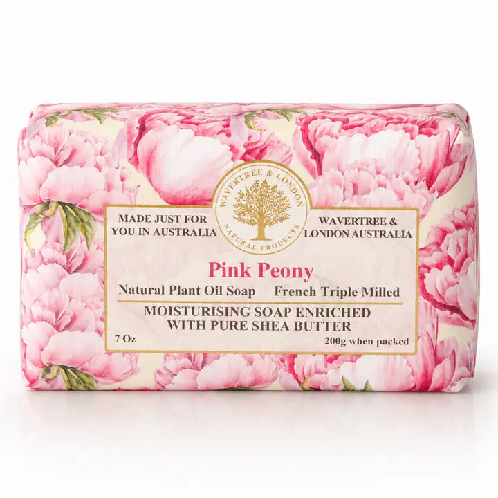 Wavertree & London Triple Milled Bar Soap 7oz 200g - Pink Peony
