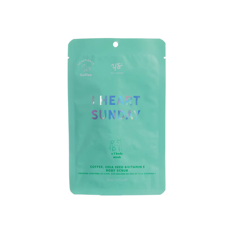 Yes Studio I Heart Sunday Body Scrub Mask 1oz 30ml - Coffee, Chia + Vitamin E