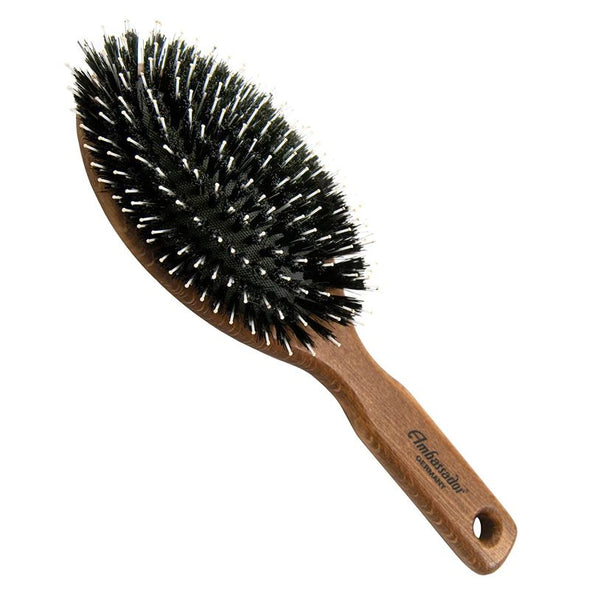 Ambassador of Germany Hardwood Nylon and Boar Bristle Oval Paddle Brush #5570