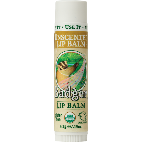 Badger Organic Lip Balm .15oz 4.2g - Classic Unscented