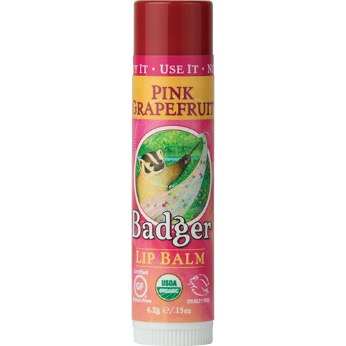 Badger Organic Lip Balm .15oz 4.2g - Pink Grapefruit