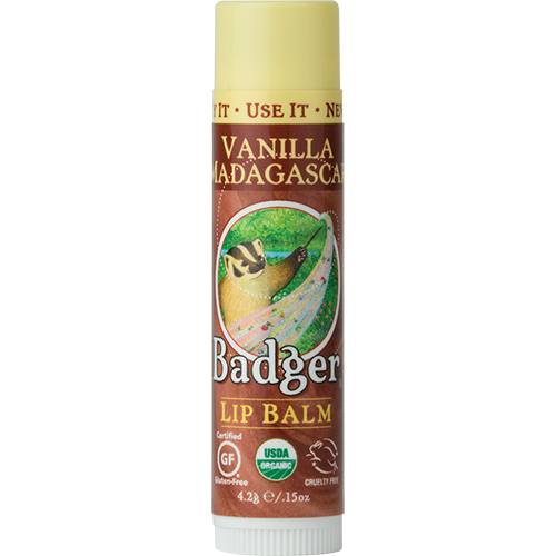 Badger Organic Lip Balm .15oz 4.2g - Vanilla Madagascar