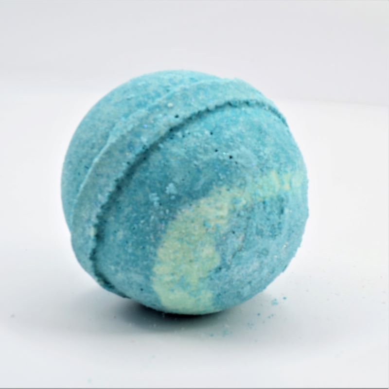 natural recipe bath bomb mistletoe holiday christmas fragrance blue